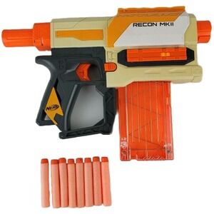 Nerf Modulus Recon MKII Blaster White Orange Dart Clip 8 Darts